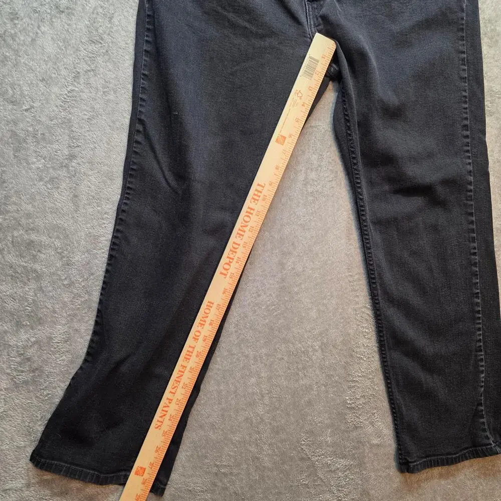 Levi's Jeans Mens 38x30 Black Charcoal Wash Regular Fit Straight Leg Denim